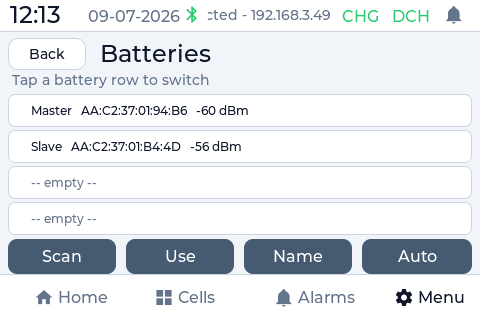 PowerView Bluetooth BMS scan and pairing