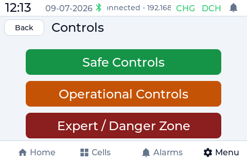PowerView charge and discharge MOSFET controls